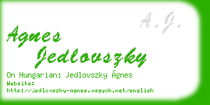 agnes jedlovszky business card